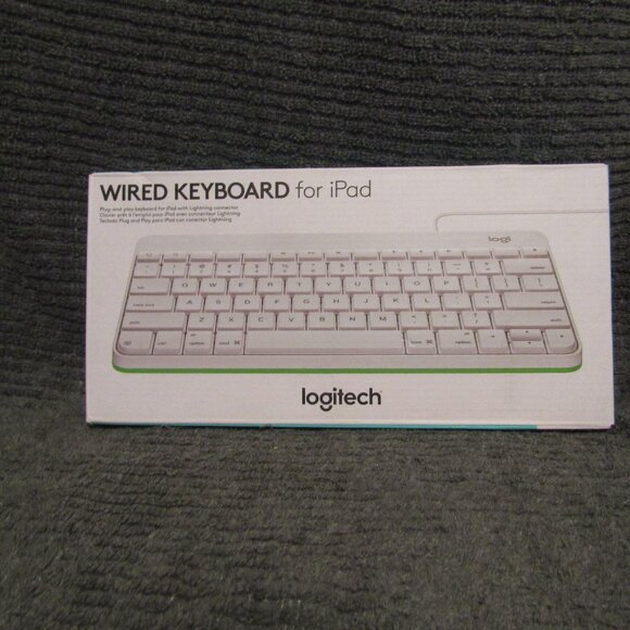 Logitech Wired Keyboard for iPad with Lightning Connector - White - Picture 1 of 6